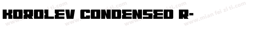 Korolev Condensed R字体转换